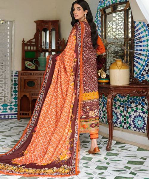 NOOR Embroidered Prints Woolen Shawl '22 Resham Fabrics